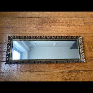 Vintage mirror/tray plus necklaces and accessories combo